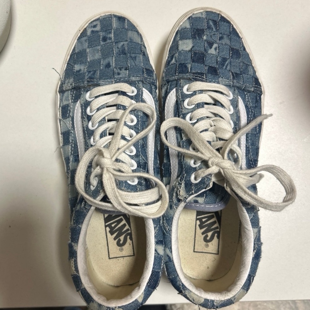 Vans Old Skool Stacked Platform Woven Denim